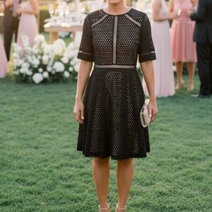 •nwt• Ina eyelet dotted fit & flare cocktail dress